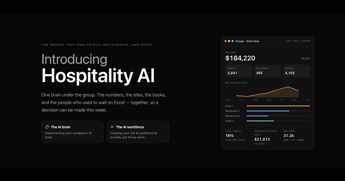 Screenshot: Hospitality AI