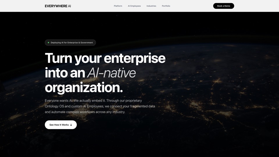 Everywhere AI main page screenshot